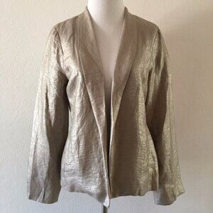 Eileen Fisher Metallic Linen Blend Blazer size XS
